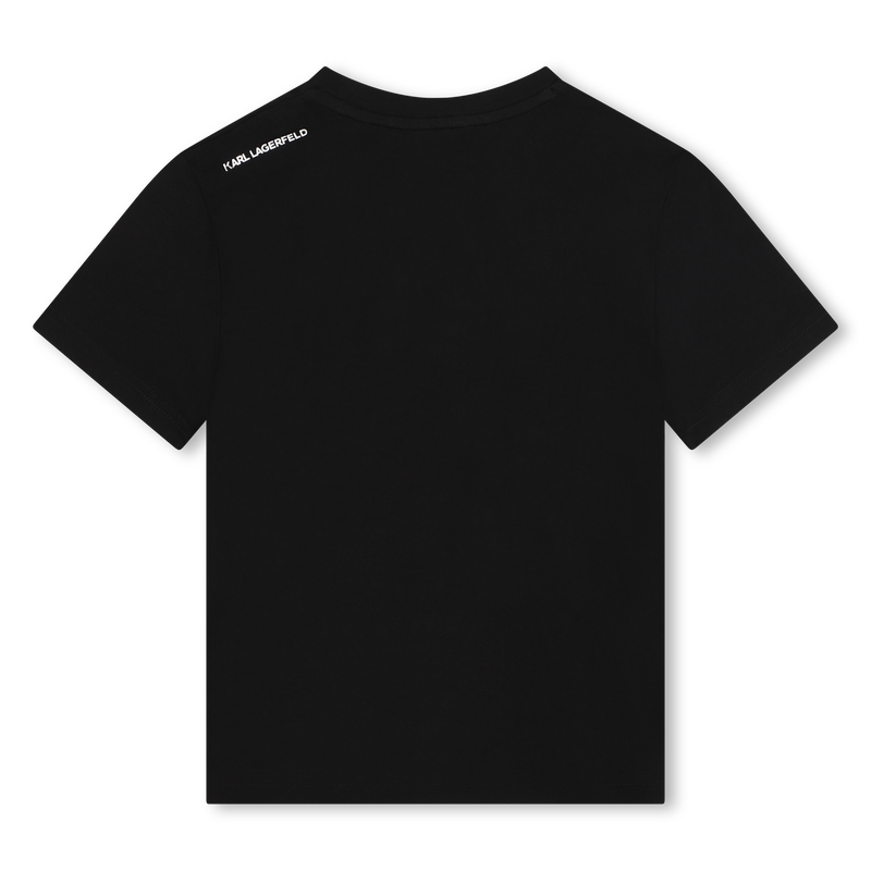 T-shirt algod&atilde;o de manga curta KARL LAGERFELD KIDS 
                        BOY
