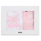 Cardigan + pants + conjunto de t-shirts BOSS 
                    GIRL