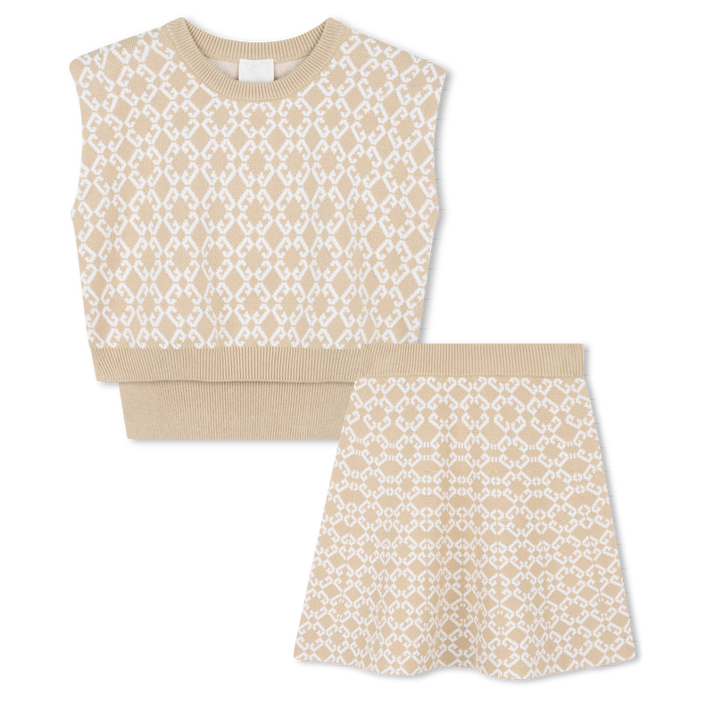 Conjunto de camisola e saia skater GIVENCHY 
                    GIRL