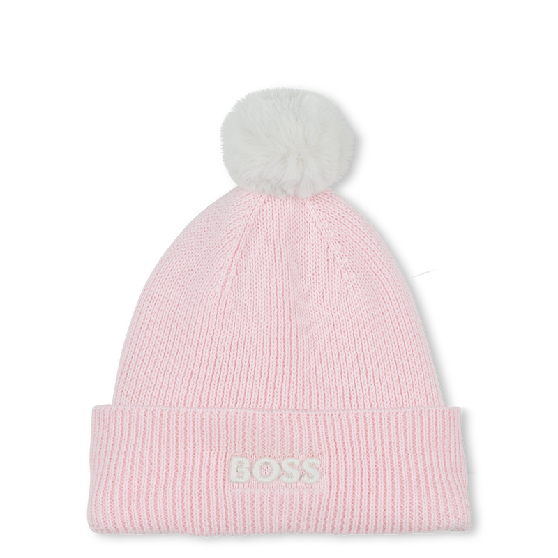 Gorro de malha com pompom BOSS 
                        GIRL