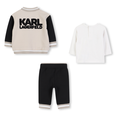 Conjunto de casaco e calças em jersey duplo KARL LAGERFELD KIDS BOY