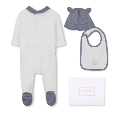 CONJUNTO DE PIJAMA, BUCKET HAT E BABADOR KENZO KIDS BOY