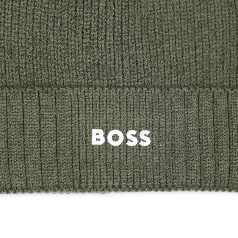 Chapéu de malha com logotipo BOSS 
                    BOY