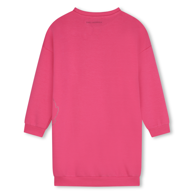 Vestido direito com strass KARL LAGERFELD KIDS 
                        GIRL