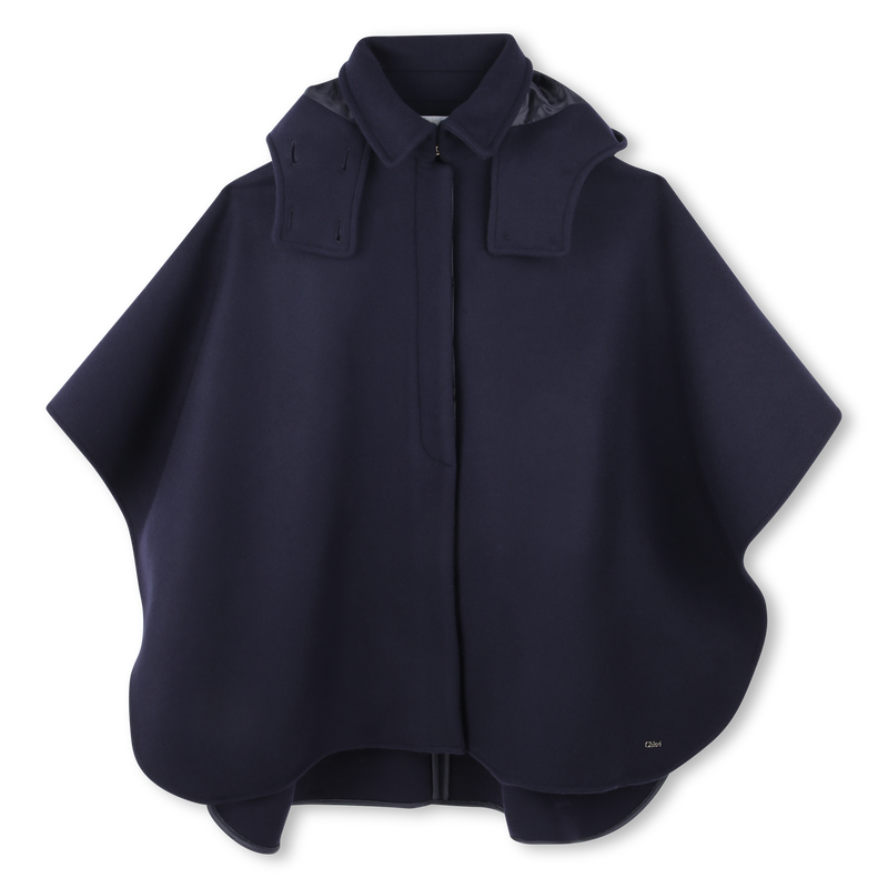 Buttoned Wool Cape Coat CHLOE 
                    GIRL