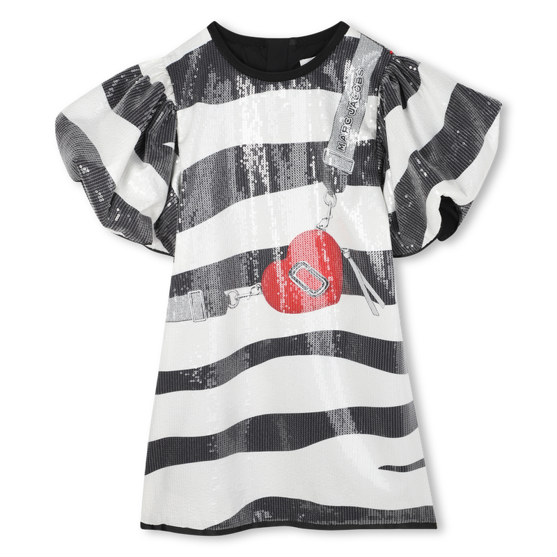 Vestido com padrão de zebra completo MARC JACOBS 
                    GIRL