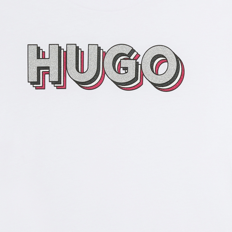 T-shirt estampada com log&oacute;tipo HUGO 
                        GIRL