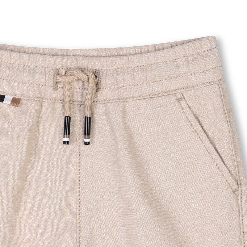 Cal&ccedil;&otilde;es de linho e algod&atilde;o BOSS 
                        BOY