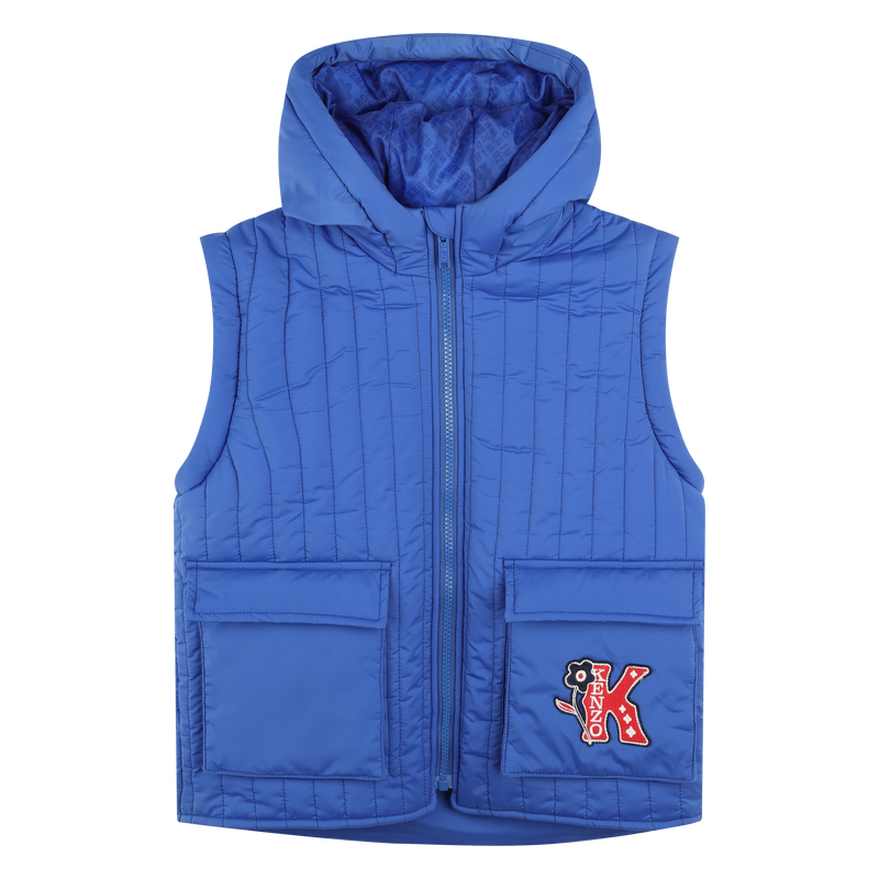 Blusão de penas com mangas amovíveis KENZO KIDS 
                    BOY