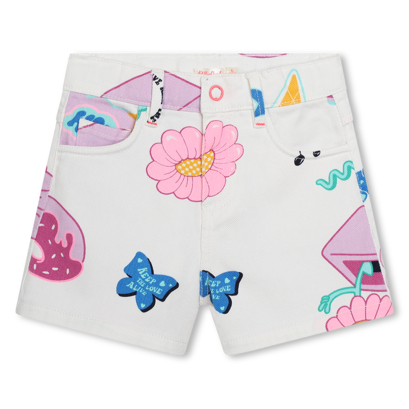 Calções estampados em sarja BILLIEBLUSH 
                    GIRL