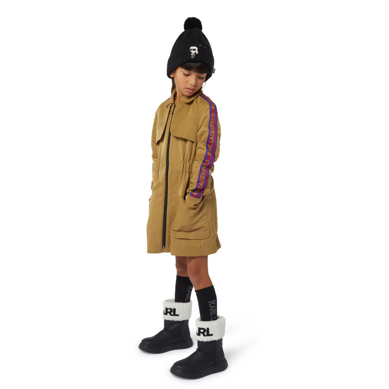 Botins em pele com revirado KARL LAGERFELD KIDS 
                        GIRL