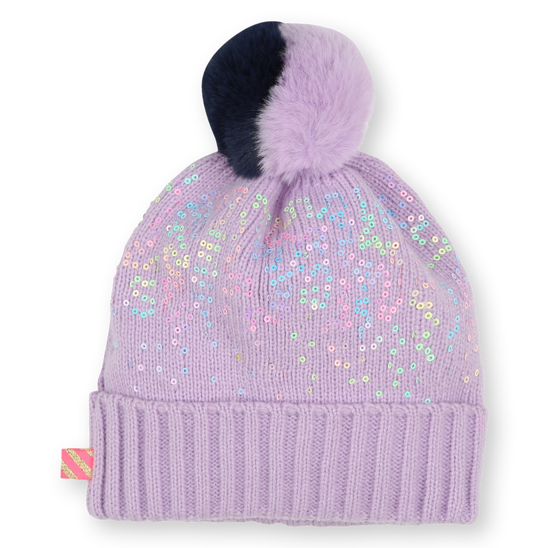 Gorro com pompom e lantejoulas BILLIEBLUSH 
                        GIRL