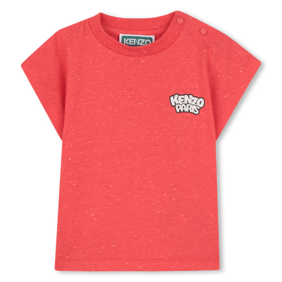 T-SHIRT COM ABERTURA DO PINO DE IMPRENSA KENZO KIDS GIRL