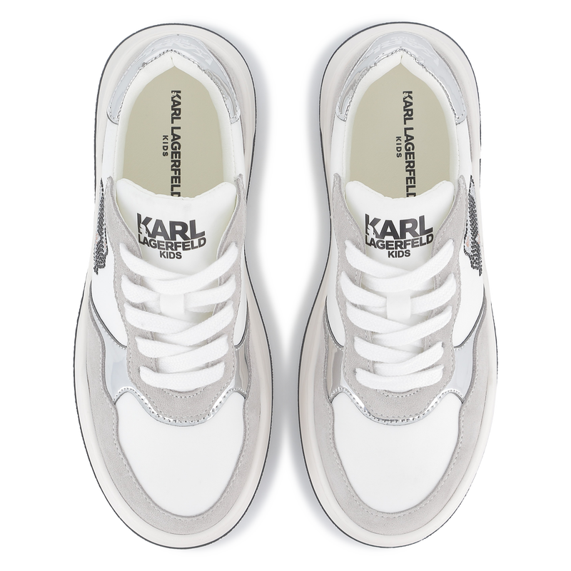 Tênis de cano baixo com cadarço KARL LAGERFELD KIDS 
                    GIRL