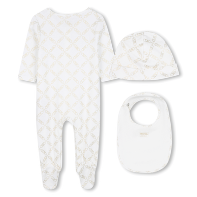 Conjunto de pijama, babador e chapéu MICHAEL KORS GIRL