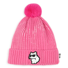 Gorro de malha com pompom KARL LAGERFELD KIDS 
                    GIRL
