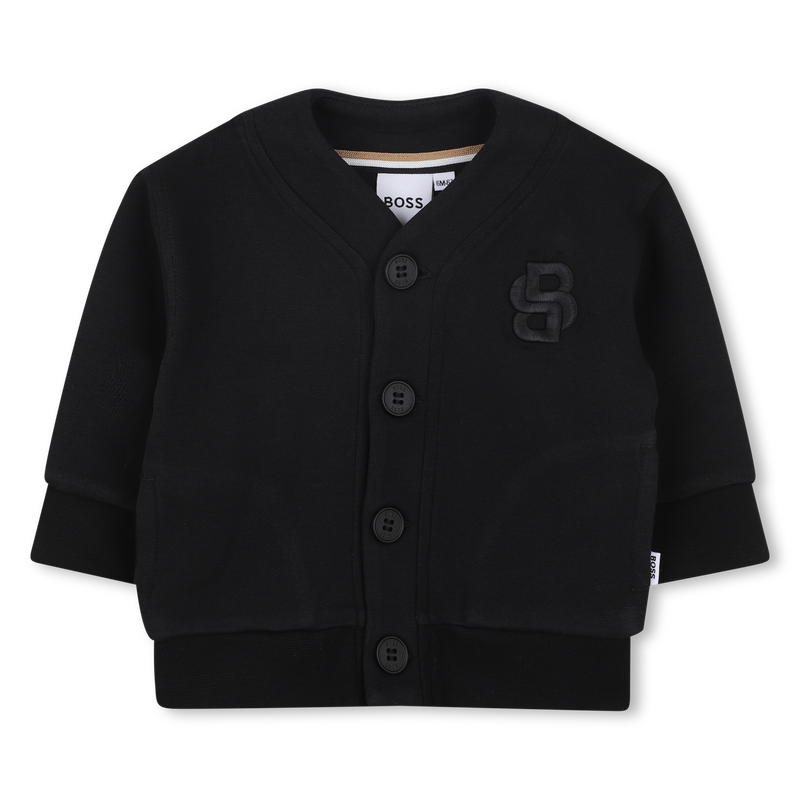 Cardigan com fecho de bot&atilde;o BOSS 
                        BOY