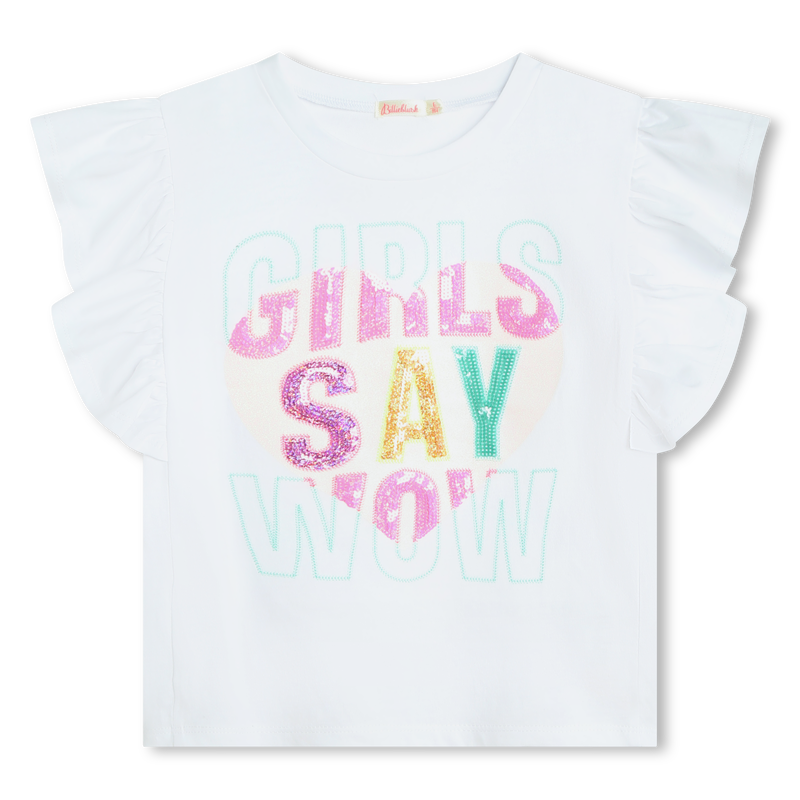 T-shirt com folhos BILLIEBLUSH 
                    GIRL