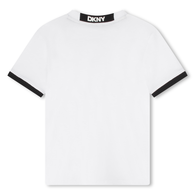 T-shirt em algod&atilde;o bicolor DKNY 
                        UNISEX