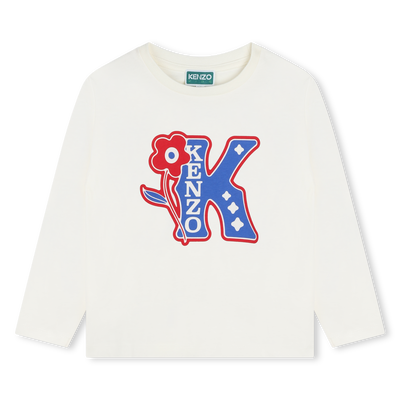 T-shirt manga comprida algodão KENZO KIDS GIRL