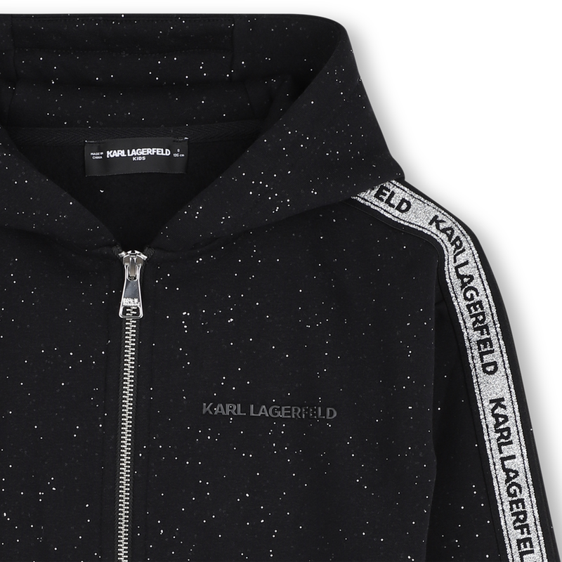 Cardigan  com capuz KARL LAGERFELD KIDS 
                        GIRL