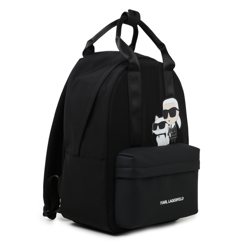 Mochila com emblema elegante KARL LAGERFELD KIDS 
                        GIRL