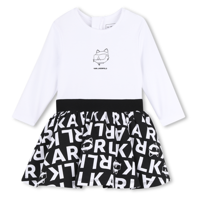 Vestido de mangas longas KARL LAGERFELD KIDS GIRL