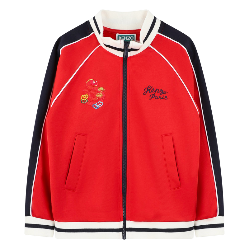 Sweatshirt gola alta com fecho KENZO KIDS 
                    BOY