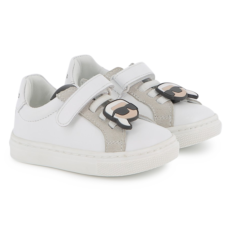 Tênis de couro de cano baixo KARL LAGERFELD KIDS 
                    UNISEX