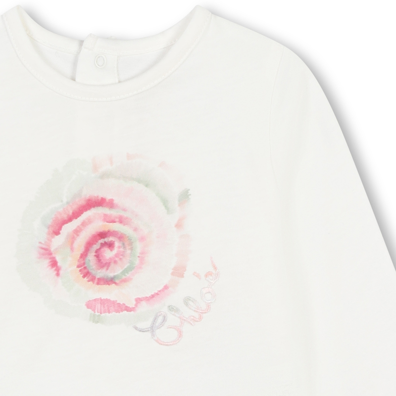 T-shirt com logótipo bordado CHLOE 
                    GIRL