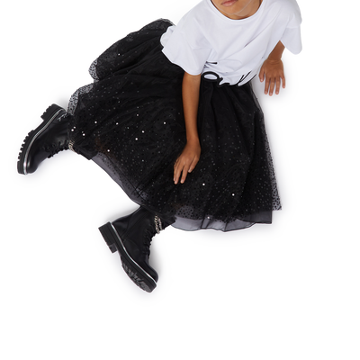 Saia de tule com lantejoulas KARL LAGERFELD KIDS GIRL