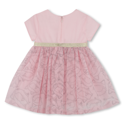 Vestido cerim&oacute;nia com folhos KARL LAGERFELD KIDS GIRL