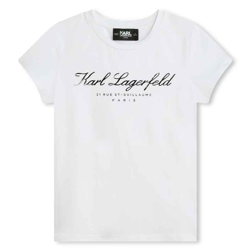 T-shirt com logótipo KARL LAGERFELD KIDS 
                    GIRL