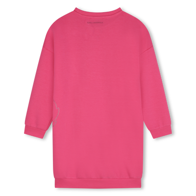 Vestido direito com strass KARL LAGERFELD KIDS GIRL