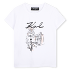 Camiseta de mangas curtas KARL LAGERFELD KIDS 
                    GIRL