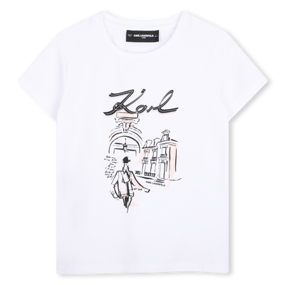Camiseta de mangas curtas KARL LAGERFELD KIDS GIRL
