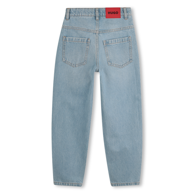 Jeans largos com 5 bolsos HUGO 
                        MENINO