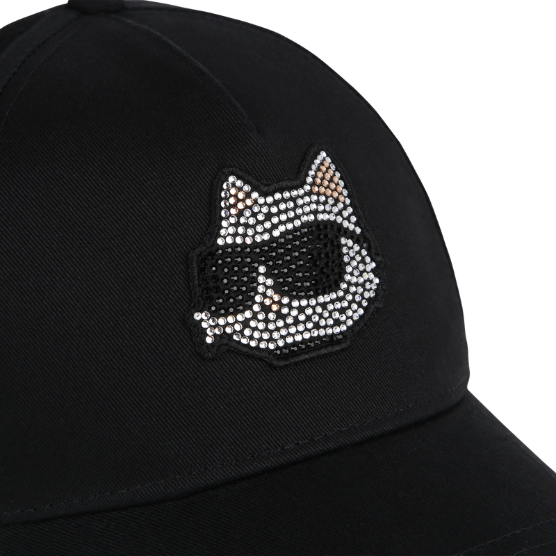 Diamanté Cotton Cap KARL LAGERFELD KIDS 
                    GIRL