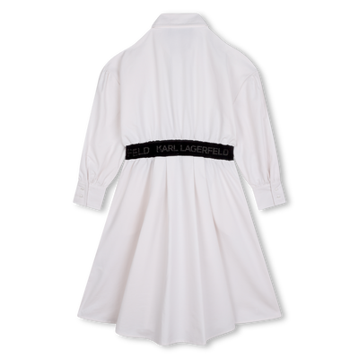 Vestido camisa com fecho KARL LAGERFELD KIDS GIRL