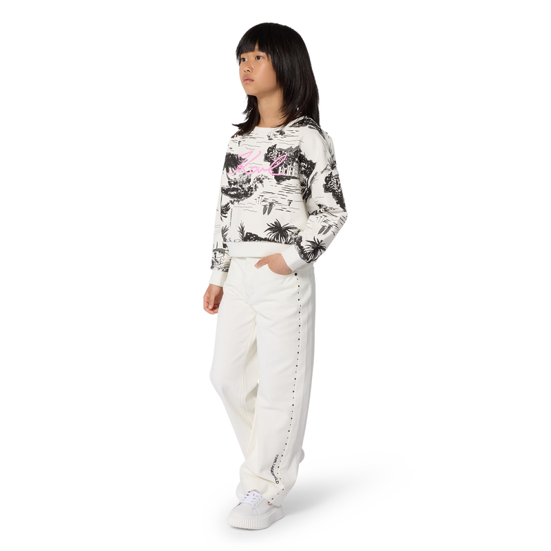 MOLETOM DE L&Atilde; KARL LAGERFELD KIDS 
                        GIRL