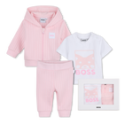 Cardigan + pants + conjunto de t-shirts BOSS 
                    GIRL