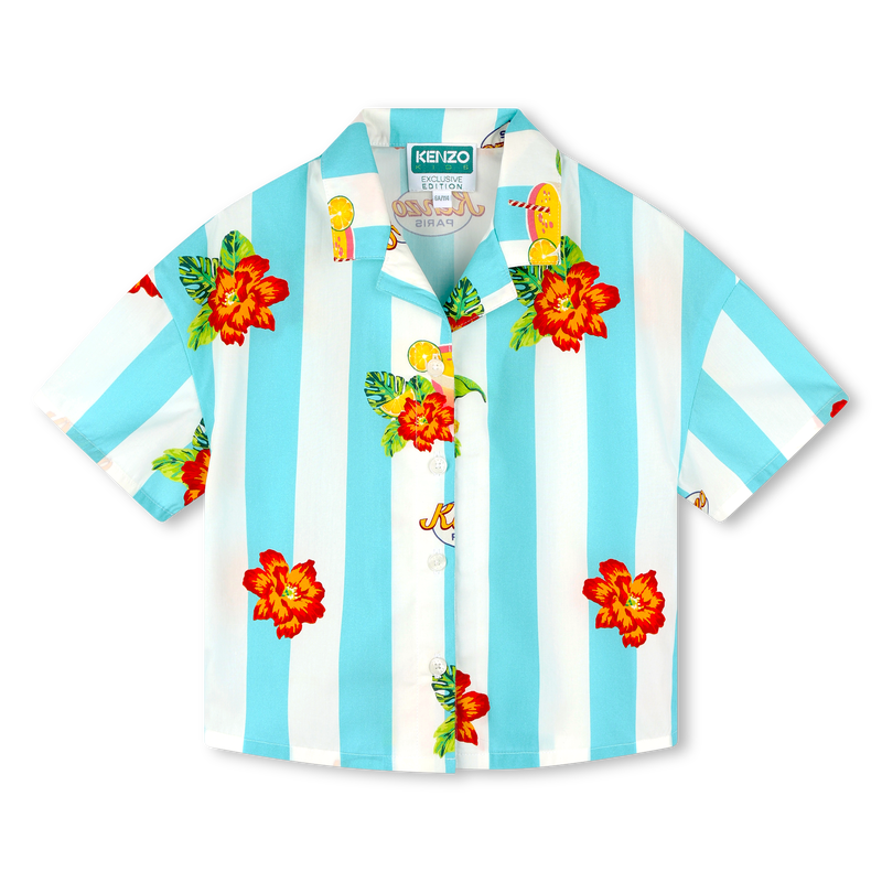 Camisa estampada em algodão KENZO KIDS 
                    GIRL
