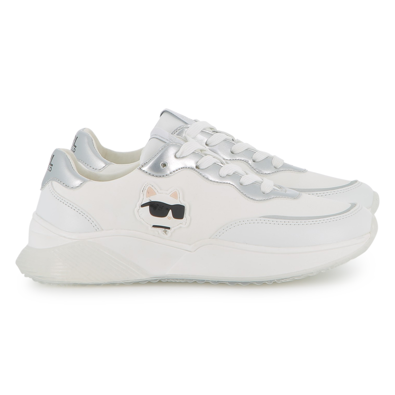Lace-up trainers with badge KARL LAGERFELD KIDS 
                    GIRL