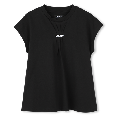 T-shirt fluida em algod&atilde;o DKNY GIRL