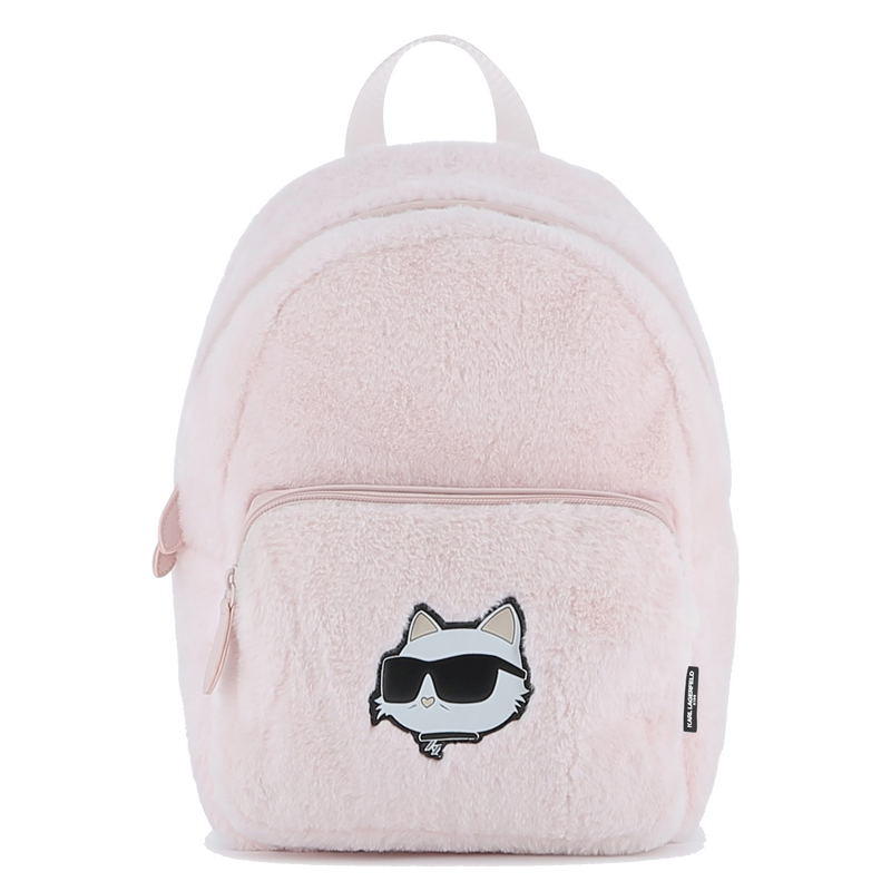 Mochila pequena feita de lã fofa KARL LAGERFELD KIDS 
                    GIRL