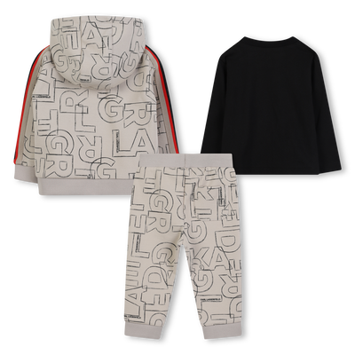 Conjunto de tr&ecirc;s pe&ccedil;as KARL LAGERFELD KIDS BOY