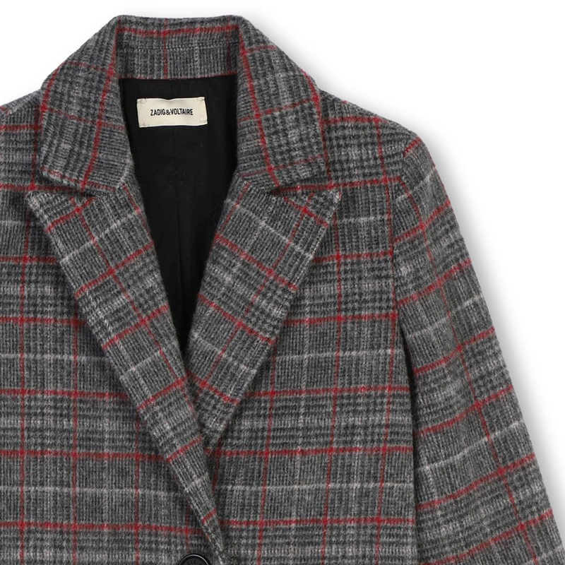 Checked Pattern Coat ZADIG & VOLTAIRE 
                    GIRL