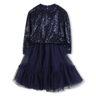 Vestido bimaterial BILLIEBLUSH 
                    GIRL