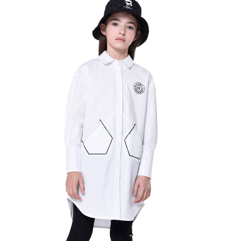 Shirt dress with logo KARL LAGERFELD KIDS 
                    GIRL