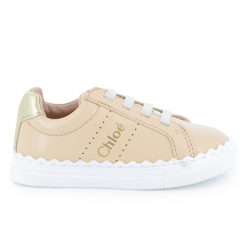Tênis de couro de pele de carneiro CHLOE 
                    GIRL